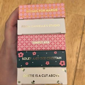 Set of 5 - Short Design Red Aspen Nails